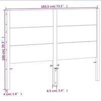 Hoofdbord 180 cm massief grenenhout wasbruin - thumbnail