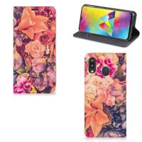 Samsung Galaxy M20 Smart Cover Bosje Bloemen - thumbnail