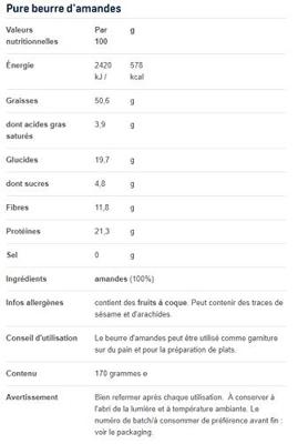 Biologische Amandelpasta | Body & Fit | 170g