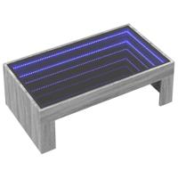 Salontafel met Infinity LED 90x50x30 cm grijs sonoma eikenkleur - thumbnail