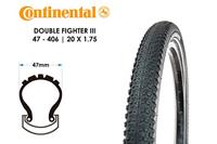 Continental "double fighter iii" buitenband conti tire double fight 47-406 b/b+rt - thumbnail