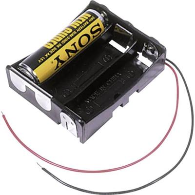 MPD BA3AAW Batterijhouder Aantal cellen: 3 AA (penlite) Kabel (l x b x h) 58 x 48 x 16 mm