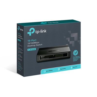 TP-Link 16-poorts 10 / 100M Desktop Switch (TL-SF1016D)