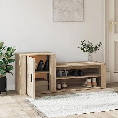 VidaXL Schoenenkast 130x35x54 cm bewerkt hout sonoma eikenkleurig
