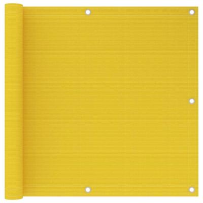 Balkonscherm 90x600 cm HDPE geel