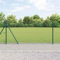VidaXL Afrasteringspaal groen 25 x 0,8 m (13 mm gaas) staal en pvc - thumbnail