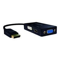 LogiLink CV0109 HDMI Adapter [1x DisplayPort stekker - 1x DVI-bus 24+1-polig, HDMI-bus, VGA-bus] Zwart 0 mm - thumbnail