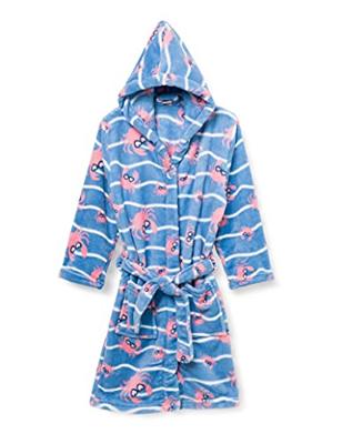 Playshoes Badjas Krab Junior Polyester Blauw Maat 122/128 Playshoes Badjas Krab Junior Polyester Blauw Maat 122/128