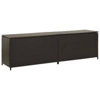 Tuinbox 200x50x60 cm poly rattan bruin - thumbnail