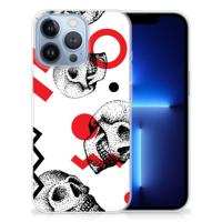 Silicone Back Case Apple iPhone 13 Pro Skull Red - thumbnail