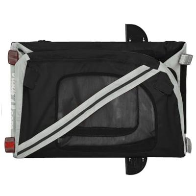 VidaXL Huisdierfietskar grijs en zwart oxford stof en ijzer