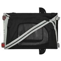 VidaXL Huisdierfietskar grijs en zwart oxford stof en ijzer - thumbnail