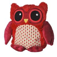 Warmies Uil rood uitneembare vulling (1 st) - thumbnail