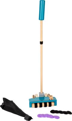 Small Foot - houten stofzuiger met gekleurde klittenband stippen, 12dlg.