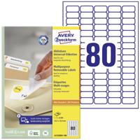Avery-Zweckform L4732REV-100 Universele etiketten 35.6 x 16.9 mm Papier Wit 8000 stuk(s) Weer verwijderbaar Inkjet, Laser (zwart/wit), Laser (kleur), Kopiëren - thumbnail