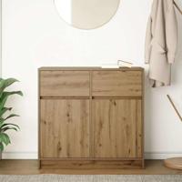 Dressoir lade 80x34x76 cm spaanplaat artisanaal eikenkleurig - thumbnail