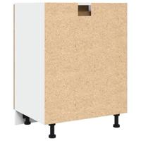 Onderkast met lade 60x46x81,5 cm bewerkt hout artisanaal eiken - thumbnail