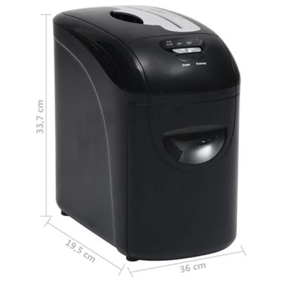 VidaXL Papierversnipperaar 10 pagina's microcut zwart