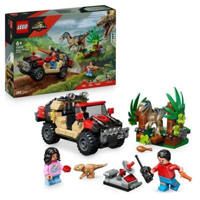 LEGO JURASSIC WORLD 76972 Ontsnappen in een terreinwagen aan een raptor - thumbnail