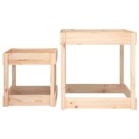 Zandtafels 2 stuks massief grenenhout - thumbnail