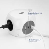 ACT power strip cube with 3 sockets (type f), 30w pd - thumbnail