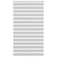 VidaXL Zebra rolgordijn 130x200 cm stofbreedte 125,9 cm lichtgrijs - thumbnail