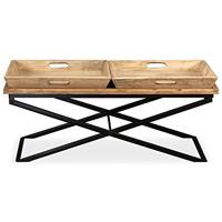 Salontafel 110x55x42 cm massief mangohout - thumbnail