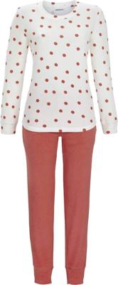 Badstoffen pyjama polkastippen rood