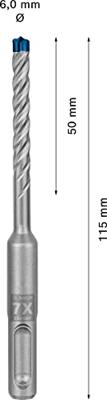 Bosch Accessoires Expert SDS plus-7X hamerboor 6 x 50 x 115 mm - 1 stuk(s) - 2608900071 - thumbnail