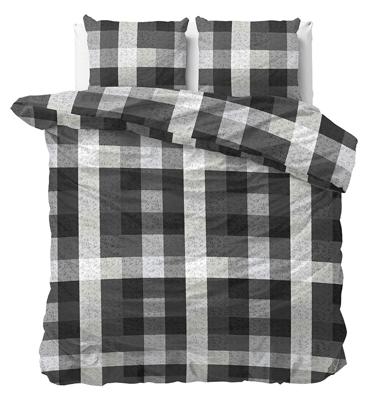 Dreamhouse - Steef Dekbedovertrek Flanel (Warm) - Antraciet - 200 x 220