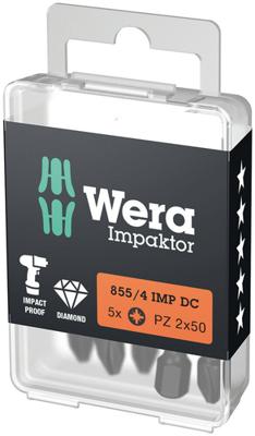 Wera 855/4 Impaktor DC Pozidriv Bit PZ3 x 50mm VE=5 - 05057662001