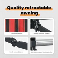 VidaXL Markies oranje en bruin 500 x 300 x 165 cm polyester en metaal - thumbnail