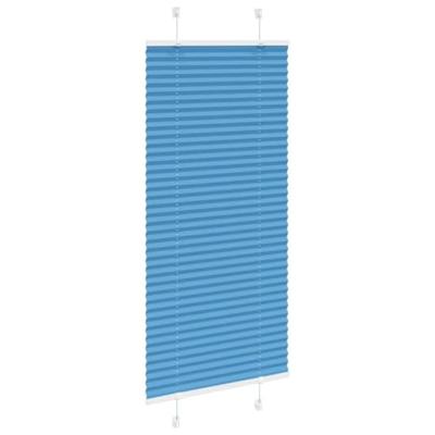 Pliss rolgordijn 65x100 cm stofbreedte 64,4 cm polyester blauw Pliss rolgordijn 65x100 cm stofbreedte 64,4 cm polyester blauw
