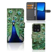 Xiaomi 13 Pro | Telefoonhoesje | Met pasjeshouder | Pauw - thumbnail