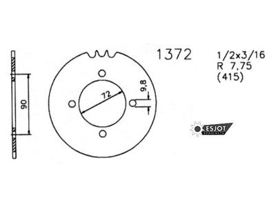 ESJOT Chain wheel 415 40z steel black
