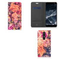 Nokia 5.1 (2018) Smart Cover Bosje Bloemen - thumbnail