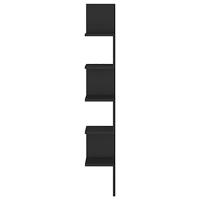 Hoekwandschap 20x20x127,5 cm bewerkt hout zwart - thumbnail