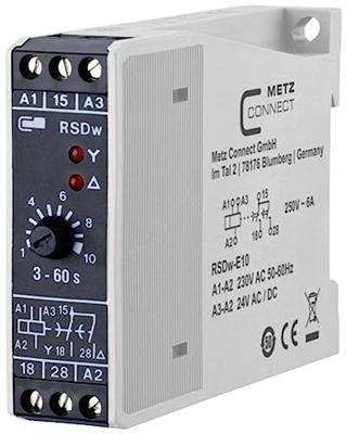 Metz Connect 11016141280517 RSDw-E10 Ster-driehoek-relais 230 V/AC 1 stuk(s) 1x wisselcontact Metz Connect 11016141280517 RSDw-E10 Ster-driehoek-relais 230 V/AC 1 stuk(s) 1x wisselcontact