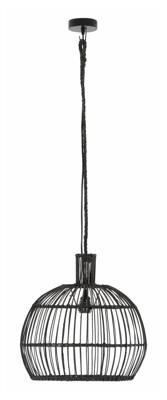 MUST Living Hanglamp 'Las Salinas' Rotan, 40cm, kleur Zwart