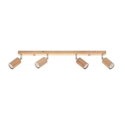Plafondlamp BERG 4 naturel hout