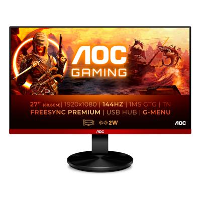 AOC G2790PX Monitor, 68,6 cm (27 inch), DisplayPort, HDMI, 1 ms reactietijd, 1920 x 1080, 144 Hz), zwart
