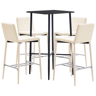 vidaXL 5-delige Barset kunstleer crème vidaXL 5-delige Barset kunstleer crème