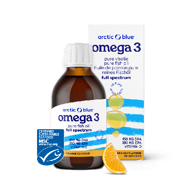 Omega 3 pure visolie met vitamine D 250 Milliliter