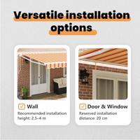 VidaXL Markies geel en oranje 500 x 300 x 165 cm polyester en metaal - thumbnail