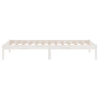 Bedframe massief hout wit 120x190 cm - thumbnail