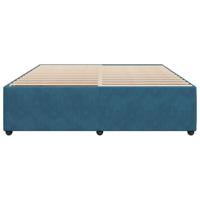Bedframe fluweel blauw 200x200 cm - thumbnail
