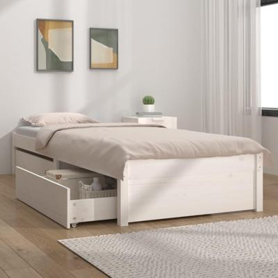 Bedframe met lades wit 90x200 cm