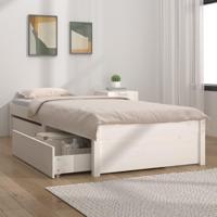 Bedframe met lades wit 90x200 cm - thumbnail