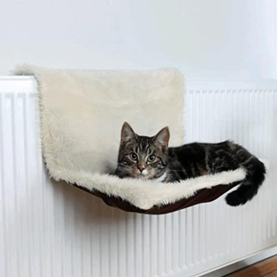 Trixie radiatorhangmat pluche / velours creme / bruin
