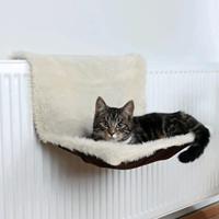 Trixie radiatorhangmat pluche / velours creme / bruin - thumbnail